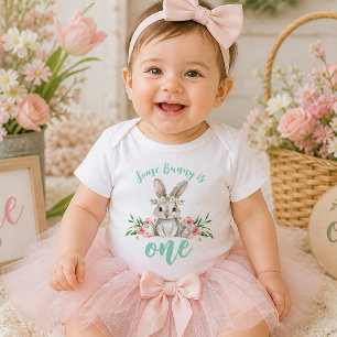 Bebé Alguno Conejo es uno Flor Primera Camiseta de Cump