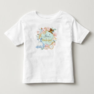 Bebé Alicia de cumpleaños chica en camiseta de niñito d