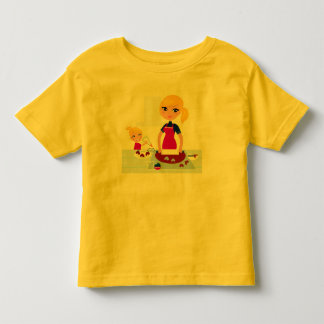 Bebé Amarillo de la camiseta del NIÑO con cocinar a la