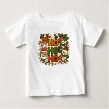 AMITA | HO HO HO Camiseta de la tripulación navide