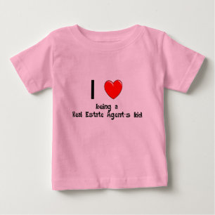 Bebé Amo el ser camiseta del niño de un agente