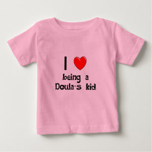 Bebé Amo el ser camiseta del niño de un Doula