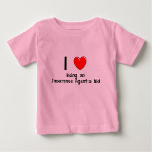 Bebé Amo el ser una camiseta del niño del agente de