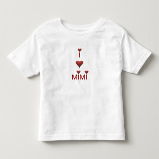 Bebé Amo la camiseta de la camiseta del niño MIMI