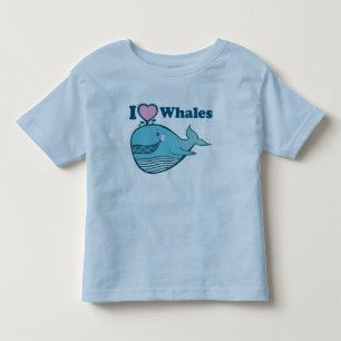 Bebé Amo la camiseta de las ballenas