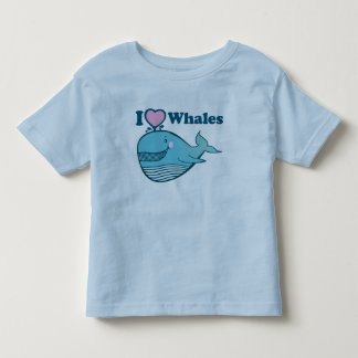 Bebé Amo la camiseta de las ballenas