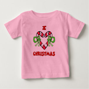Bebé Amo la camiseta de los Navidades