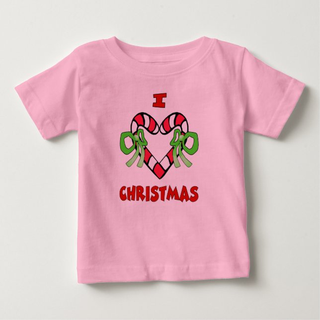Bebé Amo la camiseta de los Navidades (Anverso)