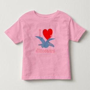 Bebé Amo la camiseta de los niños de los dinosaurios