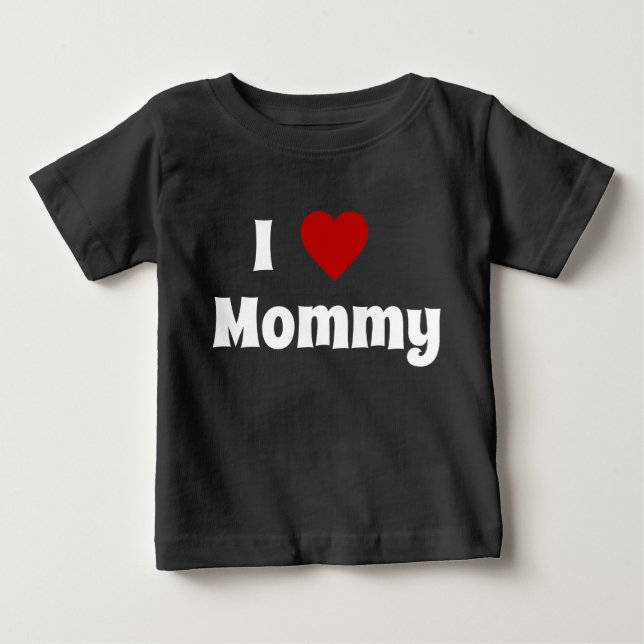 Bebé Amo la camiseta de mamá (Anverso)