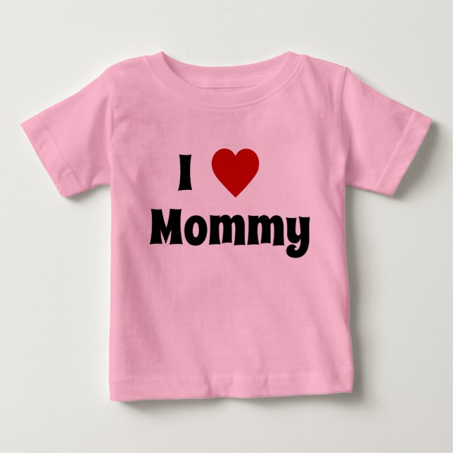 Bebé Amo la camiseta de mamá (Anverso)