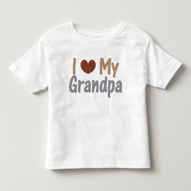 Bebé Amo la camiseta de mi abuelo (Anverso)