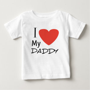 Bebé Amo la camiseta de mi papá