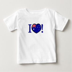 Bebé Amo la camiseta del niño de Australia