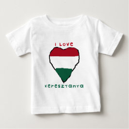 Bebé Amo la camiseta del niño de Keresztanya