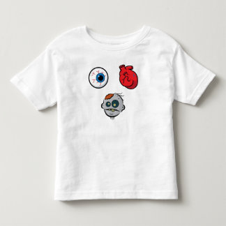 Bebé Amo la camiseta del niño de los zombis