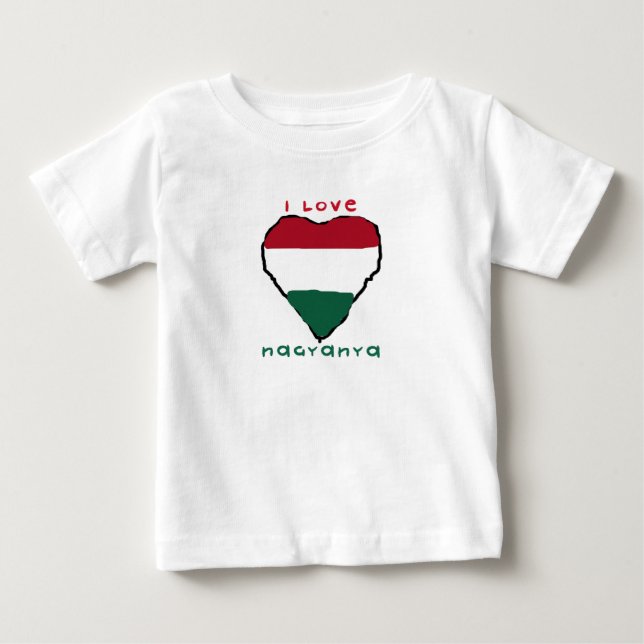 Bebé Amo la camiseta del niño de Nagyanya (Anverso)