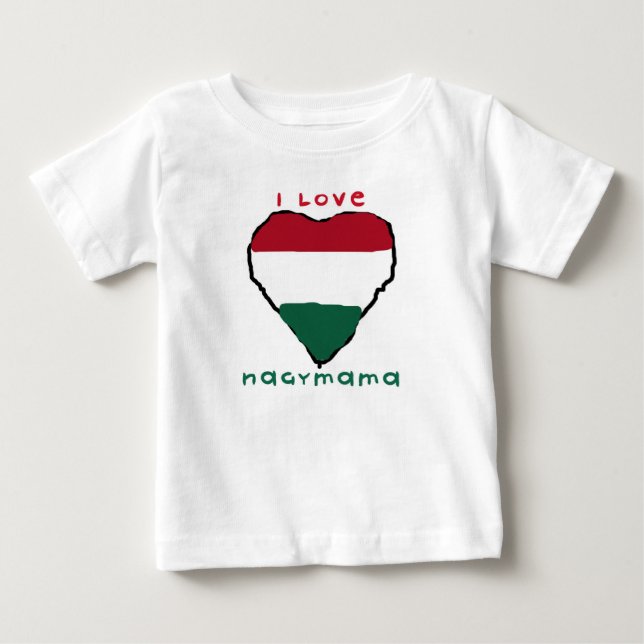 Bebé Amo la camiseta del niño de Nagymama (Anverso)