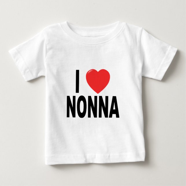 Bebé Amo la camiseta H.png de Nonna (Anverso)