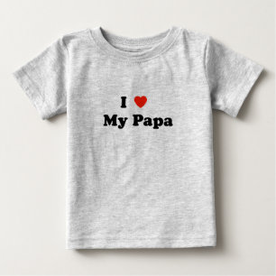 Bebé Amo mi camiseta de la papá