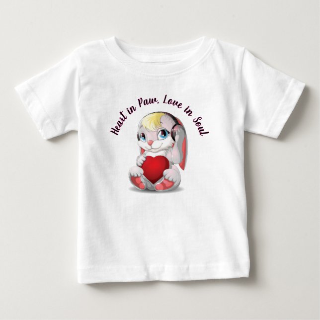 Bebé Amor perfecto - Camiseta con corazón de gato (Anverso)