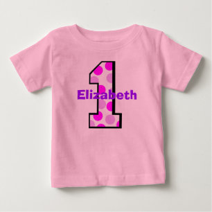Bebé Añadir el nombre de su hijo a la primera camiseta 