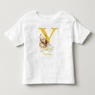 Bebé Animal ABC Y es para camiseta de yak
