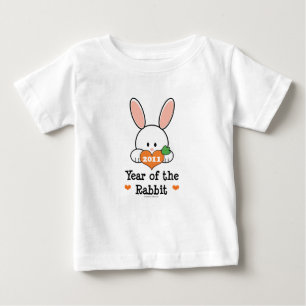 Bebé Año de la camiseta del niño del conejo
