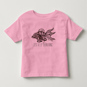 Bebé "Apenas guarde el nadar" de la camiseta del niño