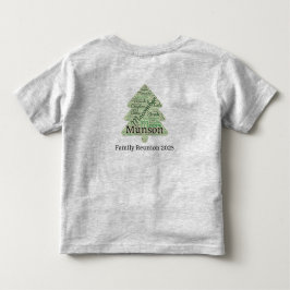 Bebé Árbol de los Últimos Nombres 2025 Pequeño Camiseta