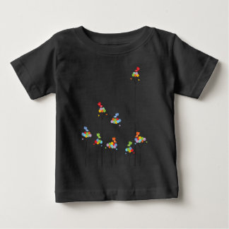 Bebé Árboles punteados y camiseta de encargo colorida