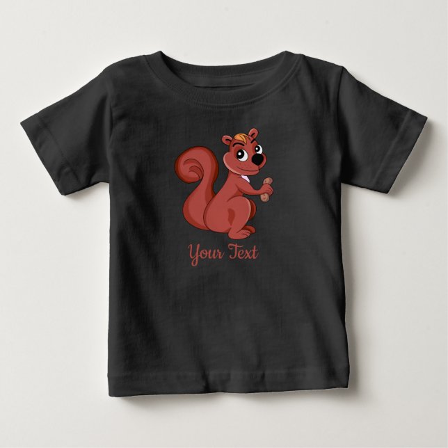 Bebé Ardilla personalizado con una camiseta de maní (Anverso)