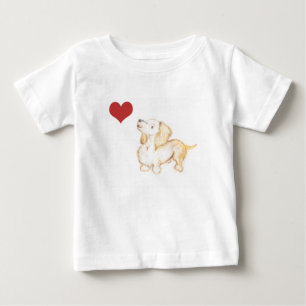 Bebé "Arte por camiseta de los childs del Dachshund del