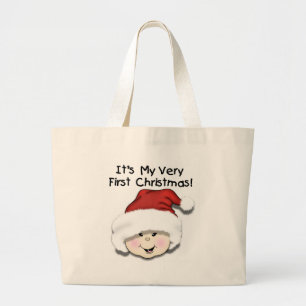 Bebé asiático primera bolsa de té de Navidad