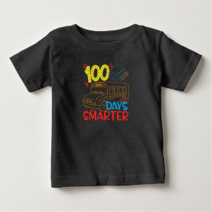 Bebé Autobús escolar más inteligente Camiseta de 100 dí