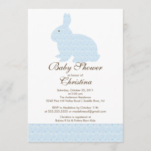Bebé azul de la invitación de Baby Shower del
