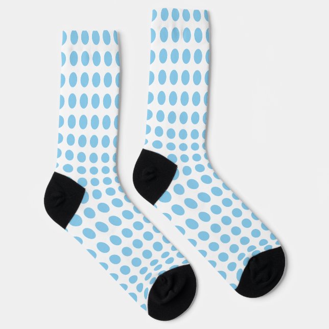 Bebé azul en blanco grande Horiz. Calcetines de pu (Derecha)