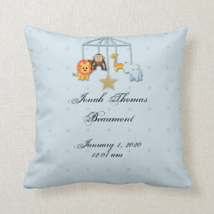 Bebé azul móvil para guardar almohada
