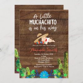 Bebé azul Muchacho Baby Shower Invitación CHICO