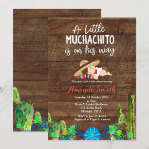 Bebé azul Muchacho Baby Shower Invitación CHICO