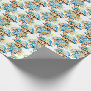 Bebé azul niño pequeño Teddy Bear regalo Papel de 