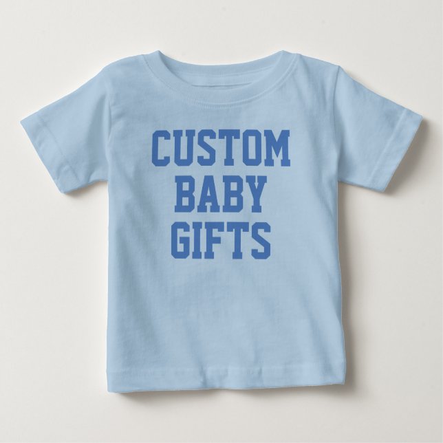 Bebé azul personalizado personalizado y camiseta p (Anverso)