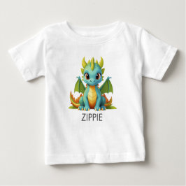 Bebé azul verde Dragón bebé camiseta personalizada