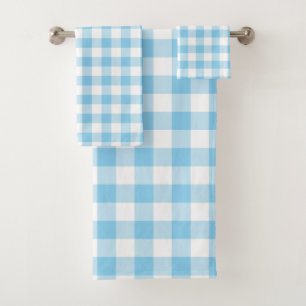Bebé azul y blanco grande de tamaño Gingham Checks