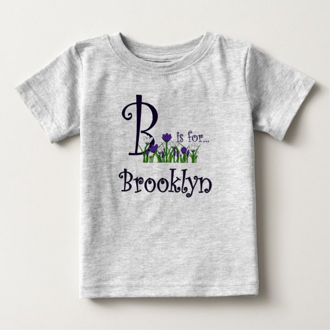 Bebé B es para la camiseta de Brooklyn Cute Spring Flow (Anverso)