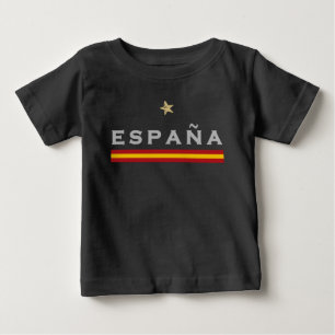 Bebé Bandera española de hinchas de fútbol de camiseta 
