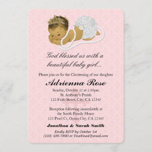 Bebé Baptismo Invitaciones a la Navidad PINK 180