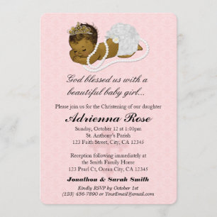 Bebé Baptismo Invitaciones a la Navidad PINK 181