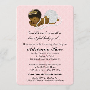 Bebé Baptismo Invitaciones a la Navidad PINK 183