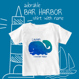 Bebé Bar Harbour Maine con la camiseta de un niño